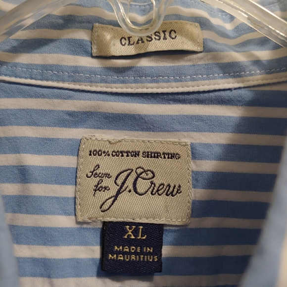 J.Crew Baby Blue Striped Button Down Shirt - Picture 3 of 3
